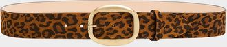 Isabel Marant Dara Leopard-Print Suede Belt