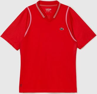 Lacoste Mens Daniil Medvedev Polo Shirt in Red - Size X-Small