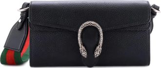 Gucci Dionysus East-West Flap kleine leren schoudertas - Zwart