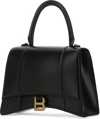 Balenciaga Womens Black Leather Medium Hourglass Handbag 1000 Borse A Mano Bag
