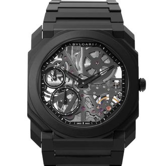 Bulgari Pre-owned Bvlgari Octo Finissimo Skeleton Dial Mens Watch 103126