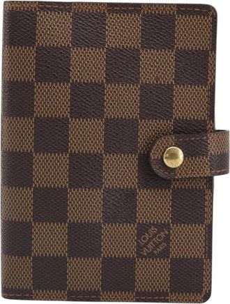 Louis Vuitton Ring Agenda Cover Damier Brown Canvas Briefcase Bag (Pre-Owned)