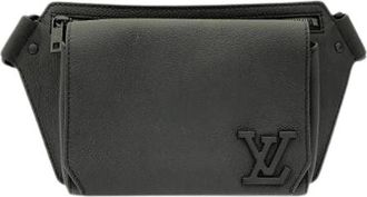 Louis Vuitton Pre-owned Aerogram Takeoff Sling Kalfsleren Schoudertas - Dames - Vintage Heuptassen - Zwart - ONE Size - Leer - Vintage