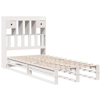 Berkfield Home Decorative Bookcase Bed without Mattress White 90x190 cm Single S