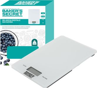 Baker's Secret Bilancia da cucina digitale rettangolare bianca
