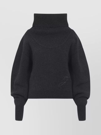 Jacquemus high neck knitwear embroidered detail