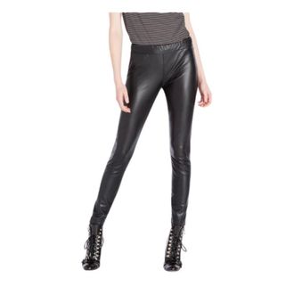 Twinset Imitatieleer Legging - Dames - Broeken - Zwart - Maat: M Leer