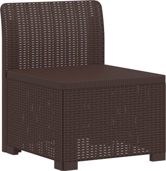 vidaXL Sill&oacute;n Individual De Jard&iacute;n Apariencia De Ratan Pp Marr&oacute;n Vidaxl
