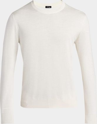 Kiton Men & apos;s Icon Silk, Cashmere and Linen Crewneck Sweater