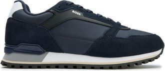 HUGO BOSS Mens Parkour Trainers - Blue Suede - Size UK 7