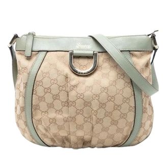 Gucci Pre-owned Cross Body Bags, female, Beige, Size: ONE SIZE Pre-owned Canvas Crossbody Bag