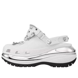 Crocs Mega Crush Clogs White Silver 209357-100