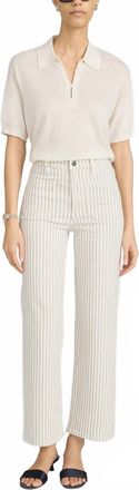 Frame Denim Anchor Pant In Flax Stripe