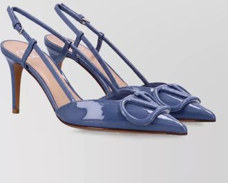 Valentino Garavani patent leather vlogo slingback pumps