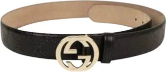 Gucci Black Leather Belt