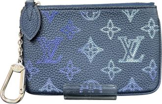 Louis Vuitton Navy Mahina Leather Leather Coin Purse/Coin Case (Pre-Owned)