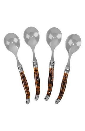 French Home Set of 4 Soup Spoons in Tortoise Shell at Nordstrom Rack