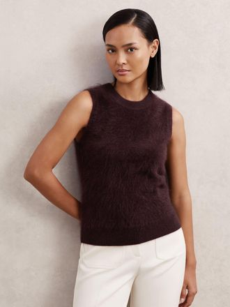 Reiss Burgundy Cashmere Vest, XS