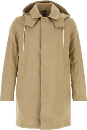 Mackintosh Cambridge Short Hooded Coat - Heren - Parka Jassen - Beige - S - Katoen - Jassen