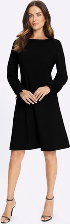 Heine Jerseykleid HEINE Jersey-Kleid, Damen, Gr. 34, Normalgr&ouml;ssen, schwarz, Jersey, 70% Viskose, 27% Polyester, 3% Elasthan, unifarben, kurz, Rundhals, Kle