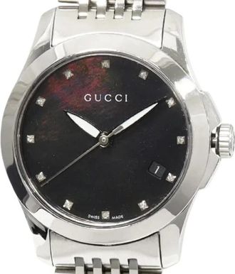 Gucci Pre-owned Watches, female, Black, Size: ONE SIZE Pre-owned G-Timeless Quartz Watch Ya126505