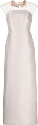 Sachin & Babi Irina crystal-embellished gown - women - Nylon/Polyester - 14 - Green