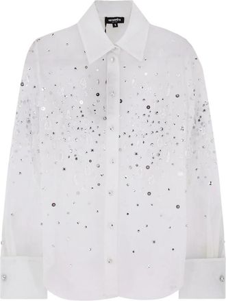 Retrof&ecirc;te Eugenia Shirt - Dames - Overhemden - Wit - S - Nylon - Overhemden