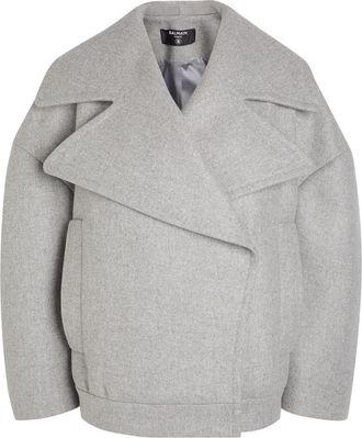 Balmain Wool and Cashmere-blend Coat - Grey - 38 (UK10 / S)