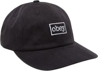 Obey Outline 6 Panel Snapback - Heren - Petten - Zwart - ONE Size - Katoen - Accessoires