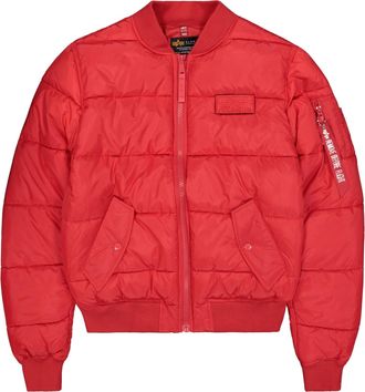 Alpha Industries Bomberjacke ALPHA INDUSTRIES MA-1 Puffer Bomber, Herren, Gr. XXL, rot (mars rot), Obermaterial: 100% Polyester; Futter: 100% Polyester; F&uuml;llung: 100% 