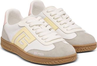 Balmain Swan trainers in calfskin and nylon in White at Nordstrom, Size 35