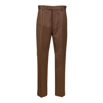 Ermenegildo Zegna Tailored Wool Trousers - male - Zegna - Suit Trousers - Brown - 2XL - Trousers