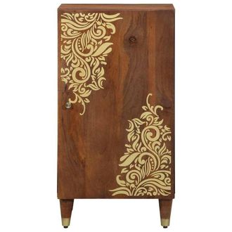 Berkfield Home Sideboard 40x33x75 cm Solid Wood Mango in Brown | Size: 40 x 33 x 75 cm