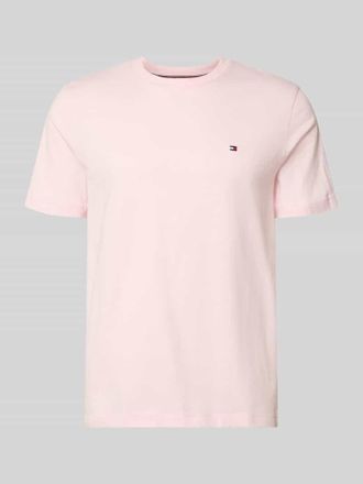 Tommy Hilfiger Regular Fit T-Shirt aus reiner Baumwolle in Rosa, Gr&ouml;&szlig;e XXL