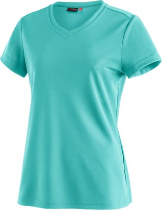 Maier Sports Funktionsshirt MAIER SPORTS Trudy, Damen, Gr. 36, blau (raucht&uuml;rkis), 100% Polyester, Rundhals, Shirts Funktionsshirt, Damen T-Shirt, Kurzarmshirt f&uuml;r