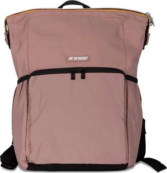 K-Way Maizy logo-patch backpack - Pink