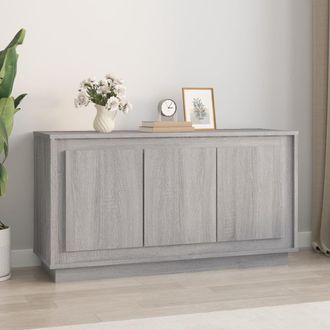 Berkfield Home Sideboard Grey Sonoma 102x35x55 cm Engineered Wood | Size: 102 x 35 x 55 cm