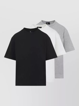 Moncler cotton stretch logo patch t-shirt set