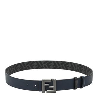 Fendi Squared FF Belt - male - Fendi - Belts - Black - 100 CM - Accessories