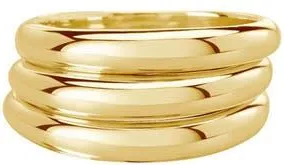 Murkani Vintage Wave Ring (Set of 3) 6 in Yellow Gold at Nordstrom