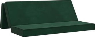 vidaXL Sof&aacute; Cama Plegable 200 X 67 X 45 Cm Verde Oscuro Vidaxl