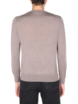 Ballantyne Wool Basolan Crew Neck Sweater - Gray