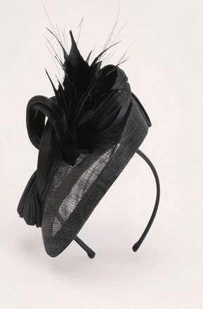 Karen Millen Womens Asymmetric Headband Fascinator - Black - One Size