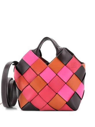 Loewe Woven Basket Bag Leather Small tote bag - Multicolore