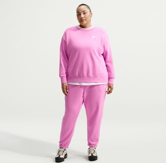 Nike Womens Nike Sportswear Club Fleece Mid-Rise Oversized Sweatpants (Plus Size) in Purple | DV5084-504