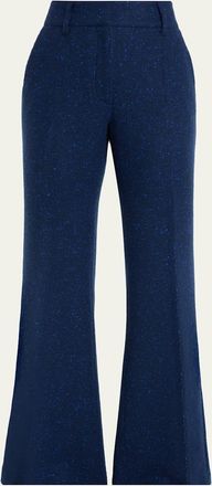 Gabriela Hearst Rhein Speckled Tweed Flare Pants