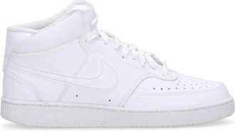 Nike Witte Leren Sneaker met Geborduurd Logo - Heren - Fitnessschoenen - Wit - 42 1/2 EU - Leer - Fitness