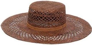 San Diego Hat Company UPF 50+ Raffia Gambler Sun Hat in Brown at Nordstrom Rack