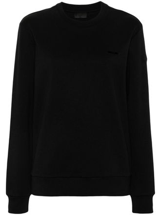Moncler Sweater met logoplakkaat - Zwart