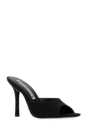 Alexander Wang Womens Black Fabric Mules Sandali Sandal